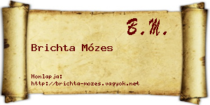 Brichta Mózes névjegykártya